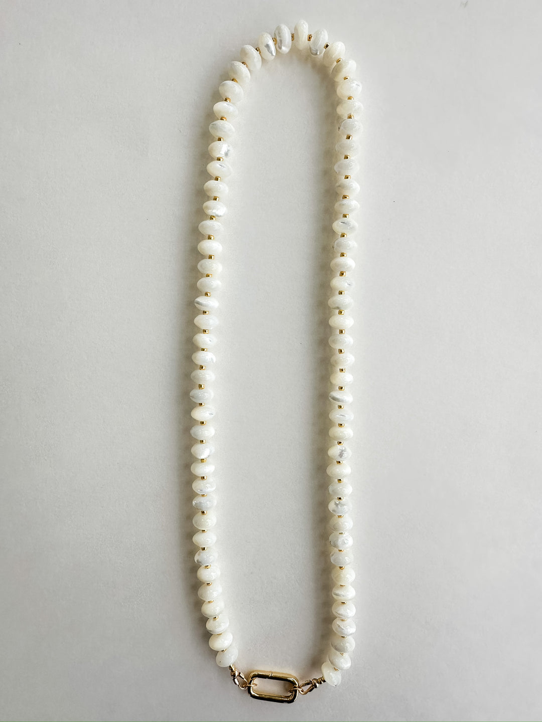 Handmade Beaded Necklace - Mother of Pearl