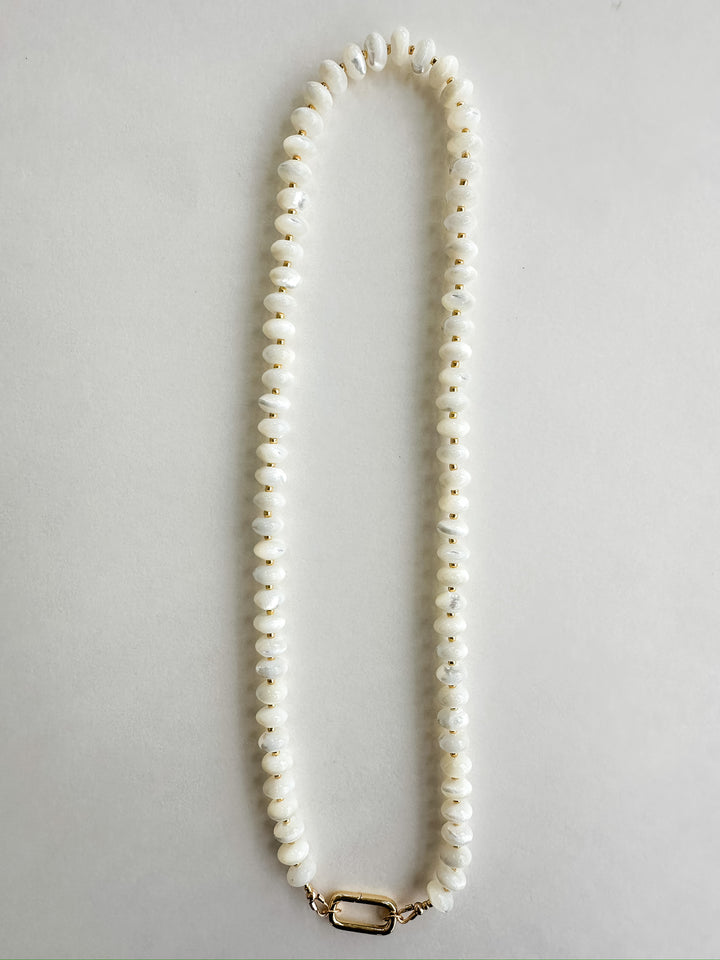 Handmade Beaded Necklace - Mother of Pearl