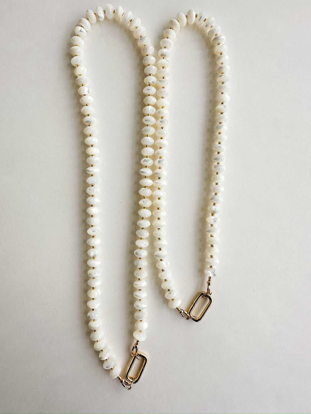 Handmade Beaded Necklace - Mother of Pearl