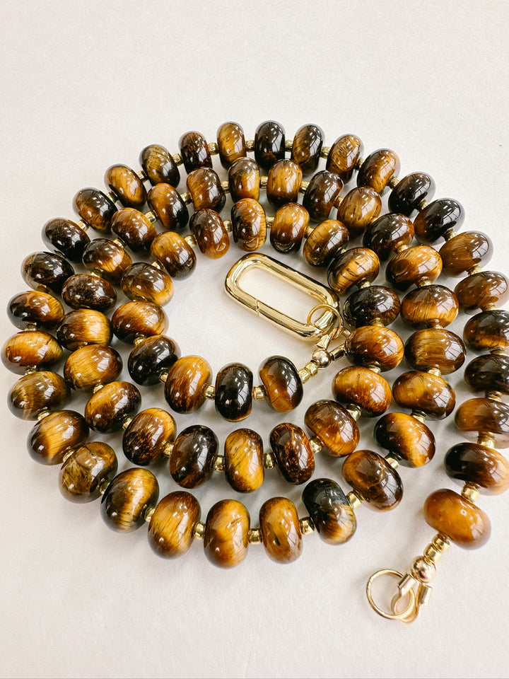Handmade Beaded Necklace - Tiger's Eye