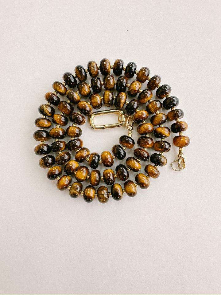 Handmade Beaded Necklace - Tiger's Eye