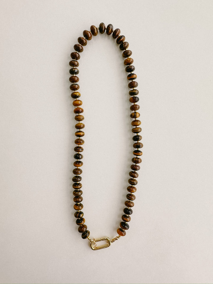 Handmade Beaded Necklace - Tiger's Eye