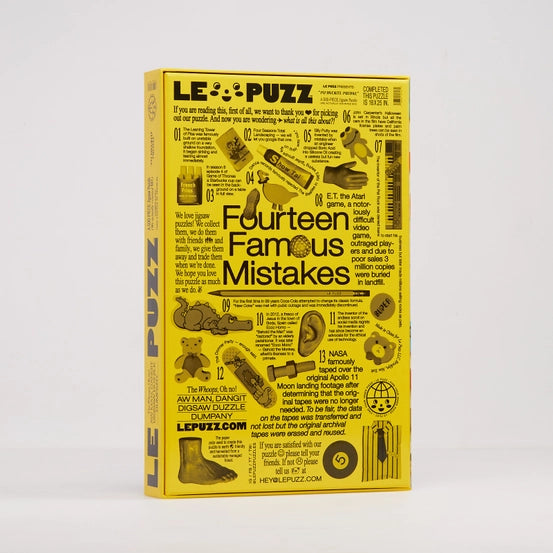 Le Puzz My Favorite Mistake - Colorful Vintage Eraser Puzzle