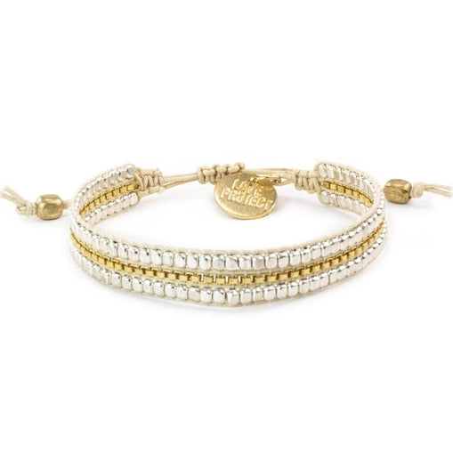 Beaded Bracelet - Silver & Gold