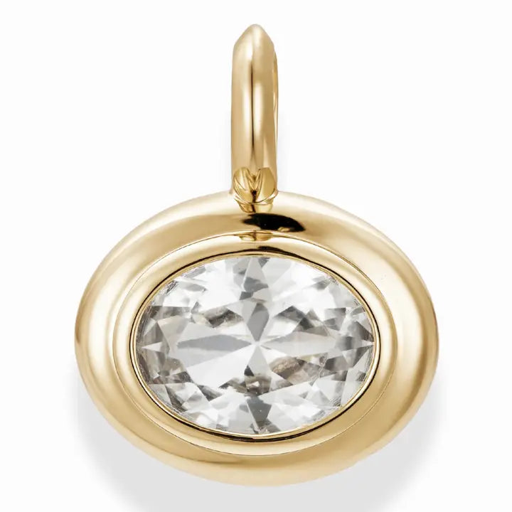 Marla White Sapphire Bezel Charm