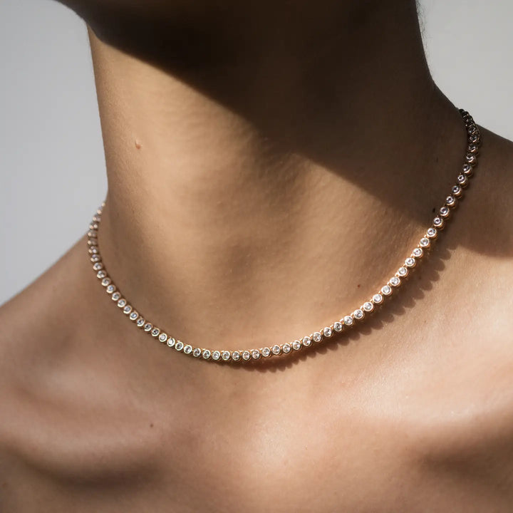 Emma Bezel Tennis Necklace