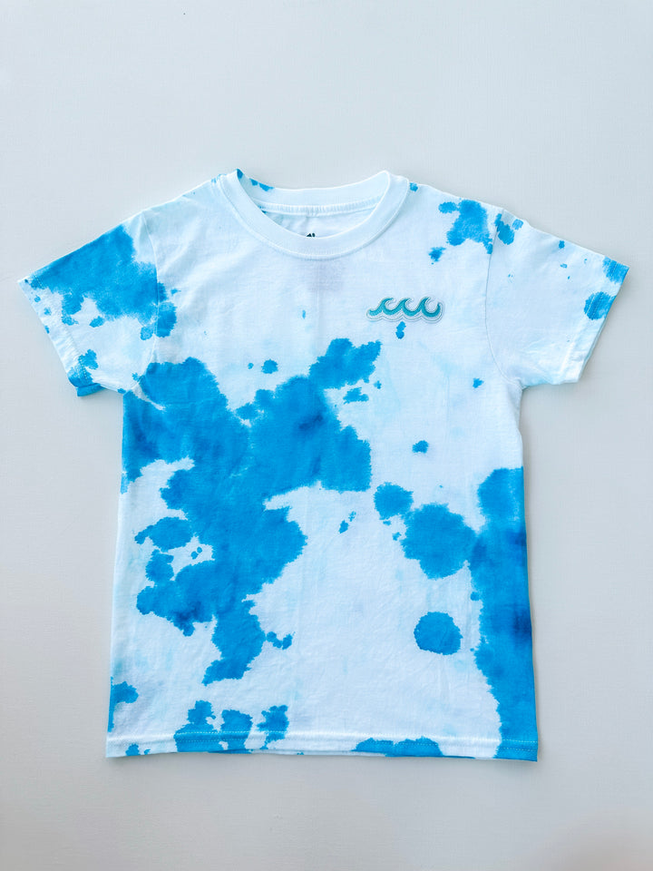 Ocean Waves Blue Tie-dye T-Shirt