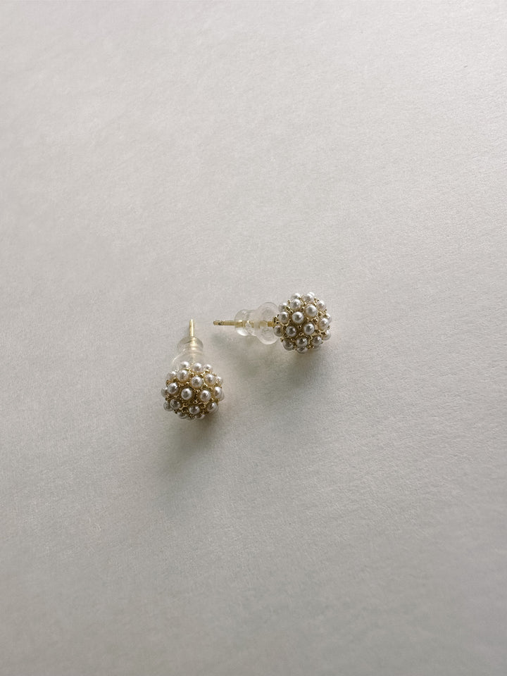 Pearl Gold Cluster Studs