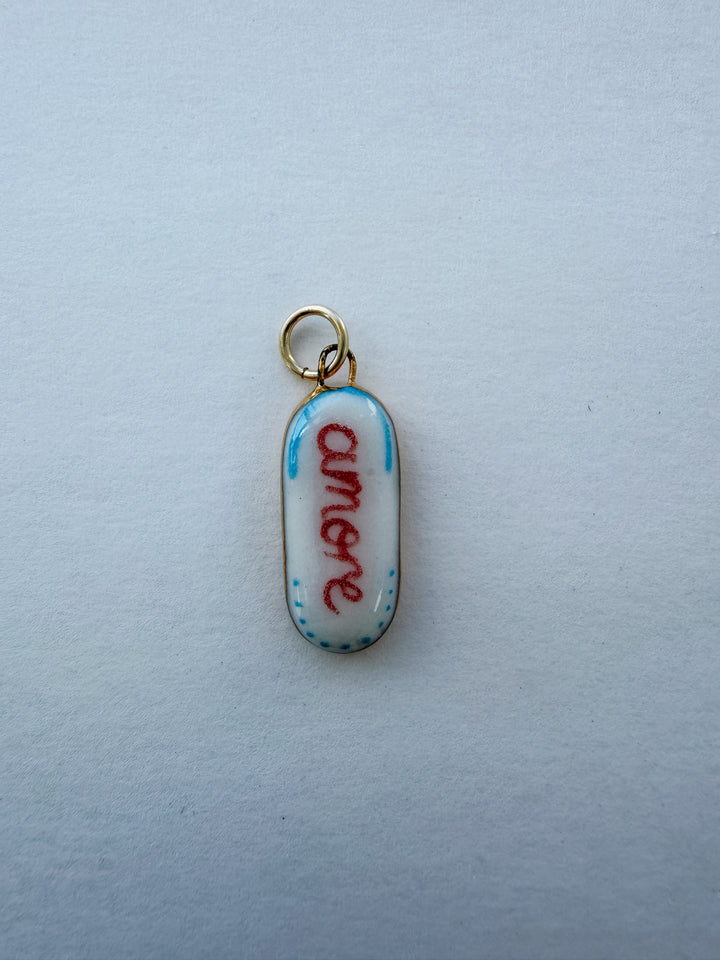 Amore  — Hand-Painted Porcelain Charm
