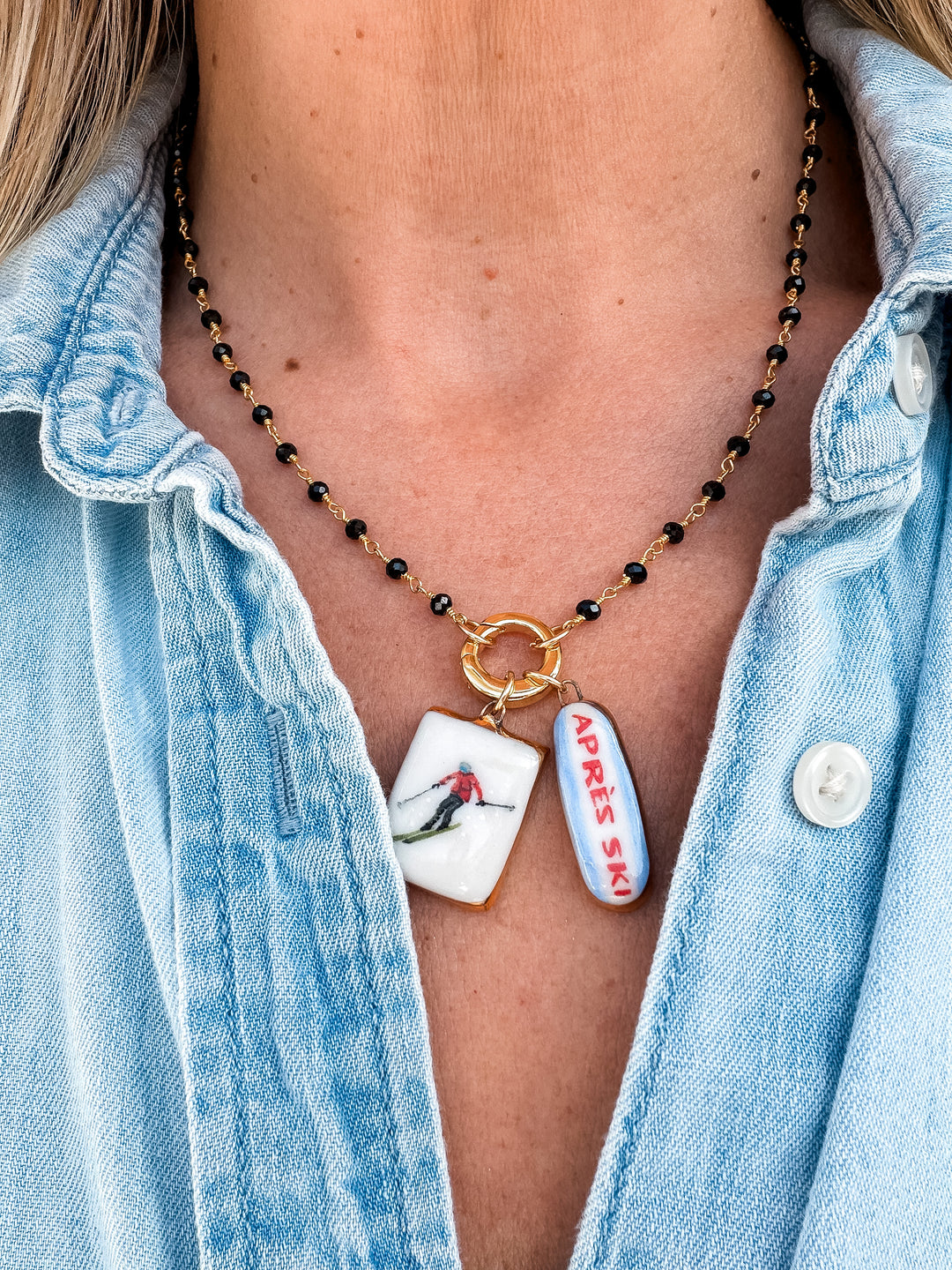 Après Ski — Hand-Painted Porcelain Charm