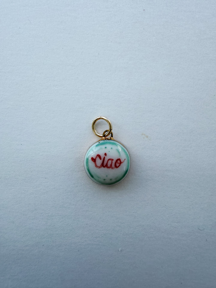Ciao — Hand-Painted Porcelain Charm