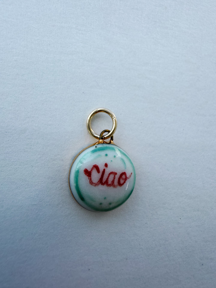 Ciao — Hand-Painted Porcelain Charm