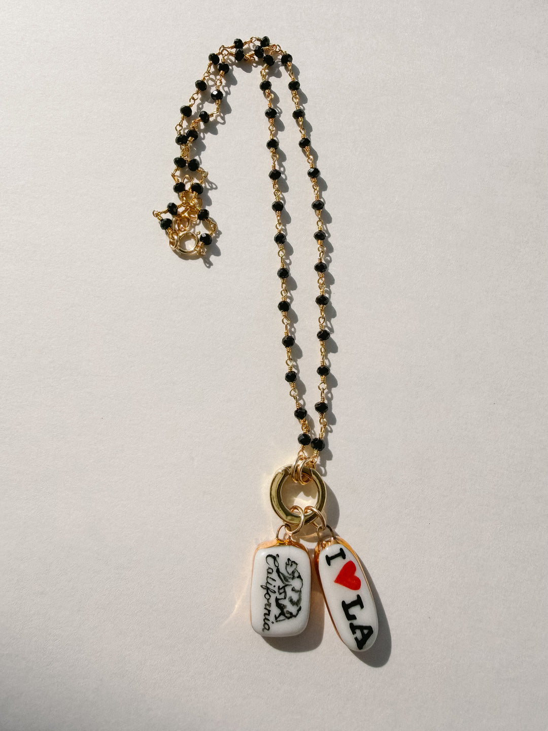 I Love LA — Hand-Painted Porcelain Charm
