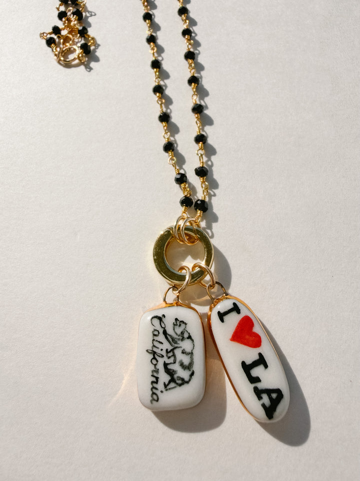 I Love LA — Hand-Painted Porcelain Charm