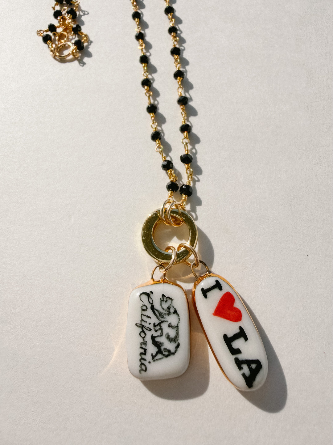 California Bear — Hand-Painted Porcelain Charm