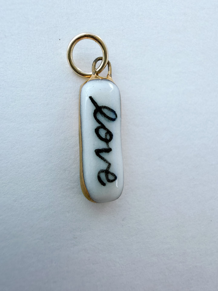 Love  — Hand-Painted Porcelain Charm