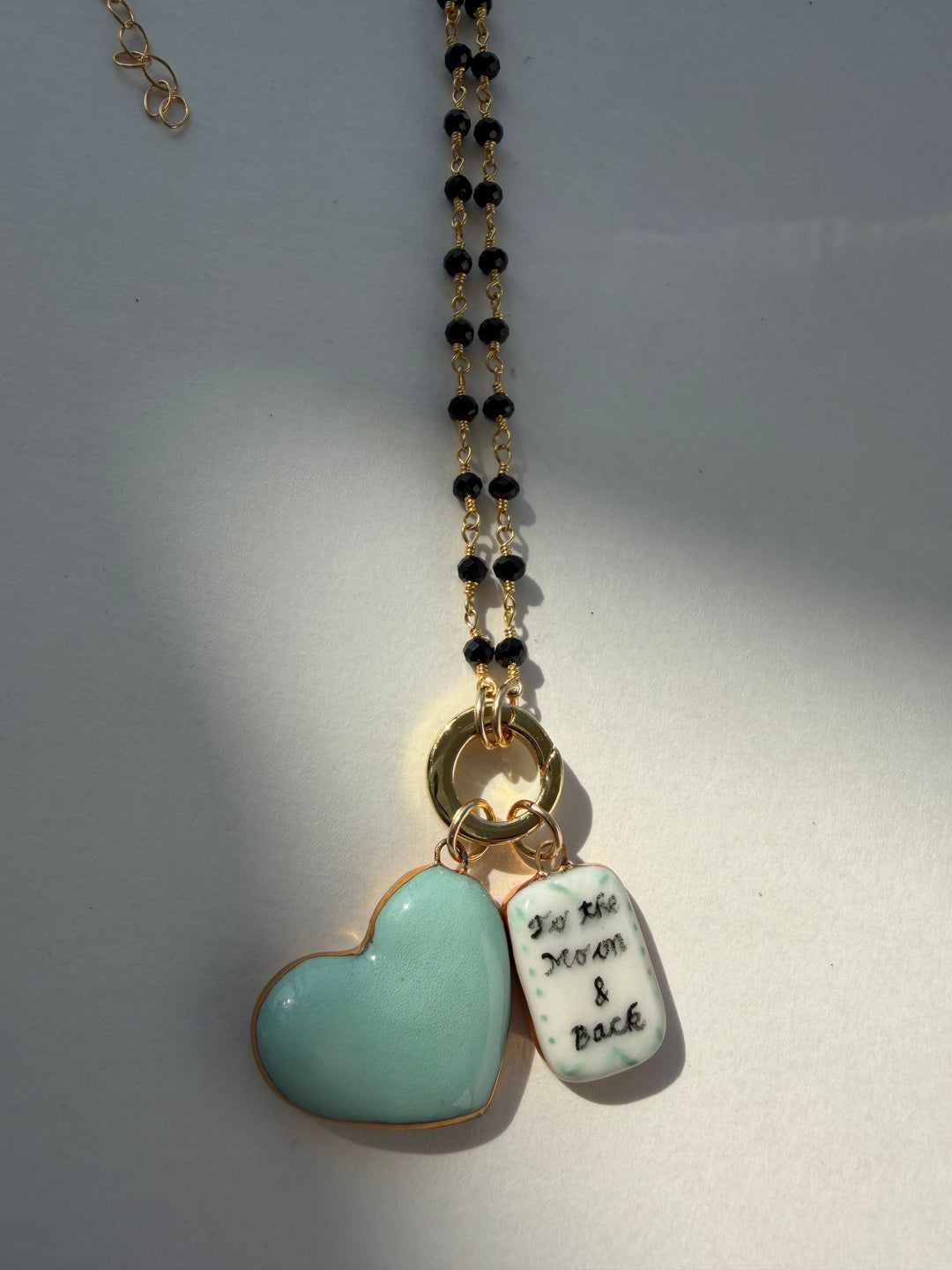 To the Moon & Back — Hand-Painted Porcelain Charm