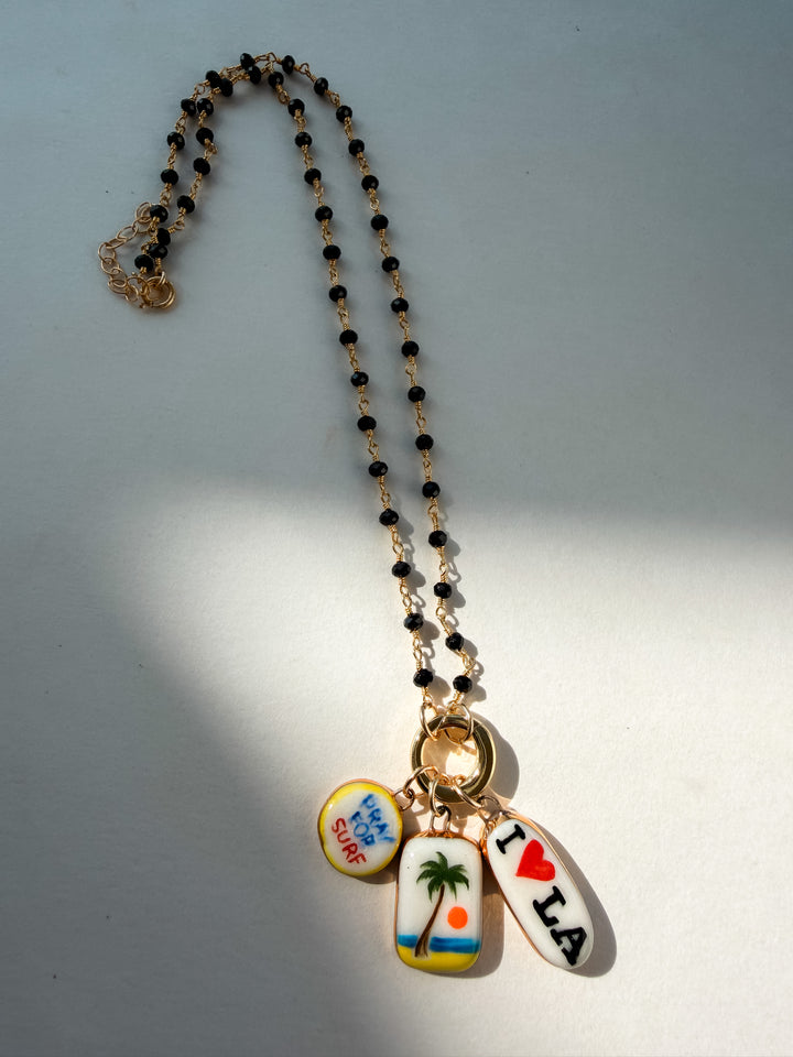 Pray for Surf — Hand-Painted Porcelain Charm