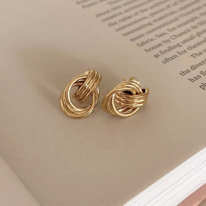 Small Knot Statement Earrings