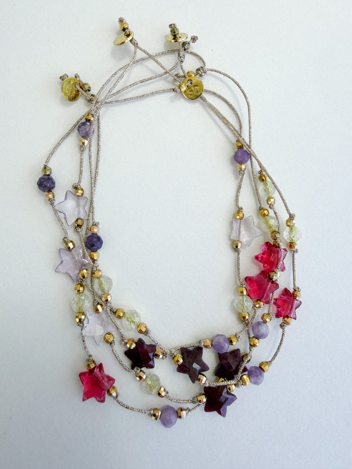 Martha Gemstone Bracelet - Three Stars Ruby