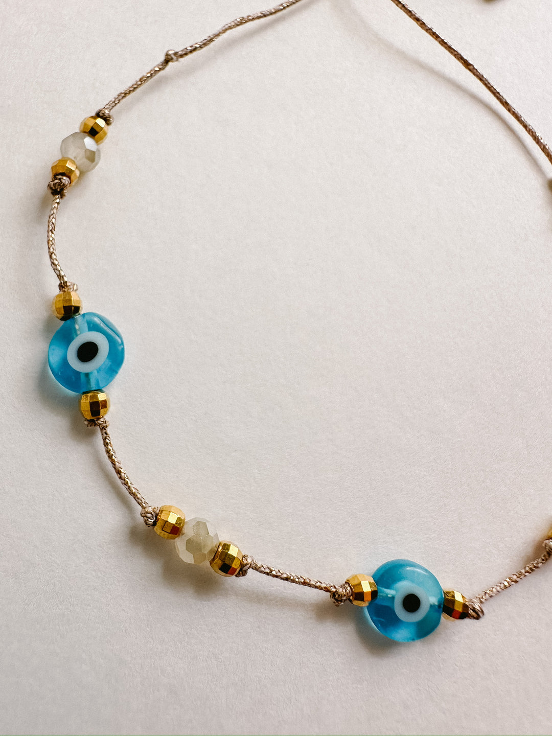 Greek Eye Mataki Bracelet - Blue Crystal