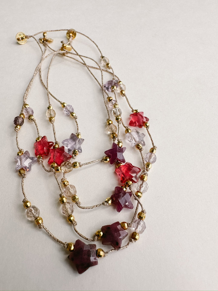Martha Gemstone Bracelet - Three Stars Ruby