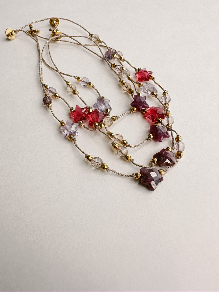 Martha Gemstone Bracelet - Three Stars Ruby