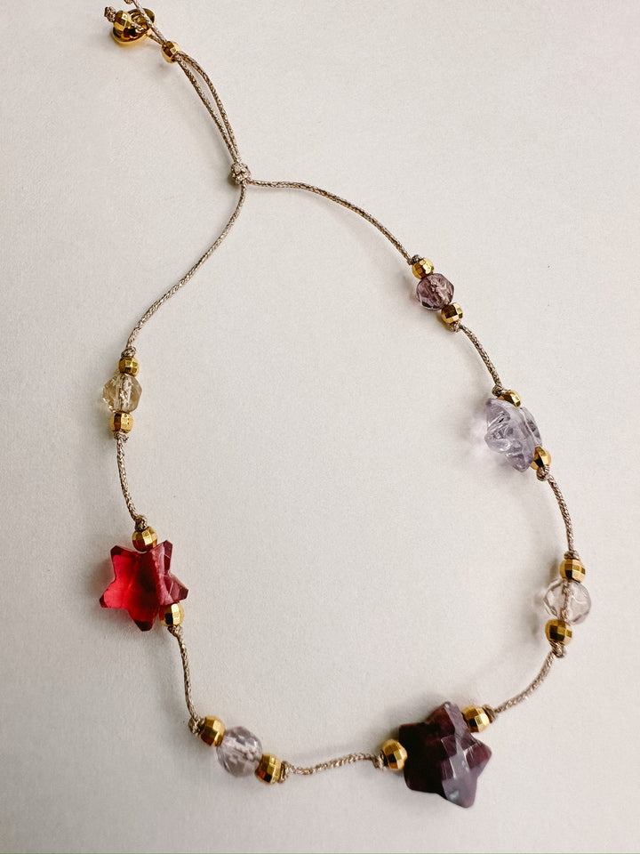 Martha Gemstone Bracelet - Three Stars Ruby