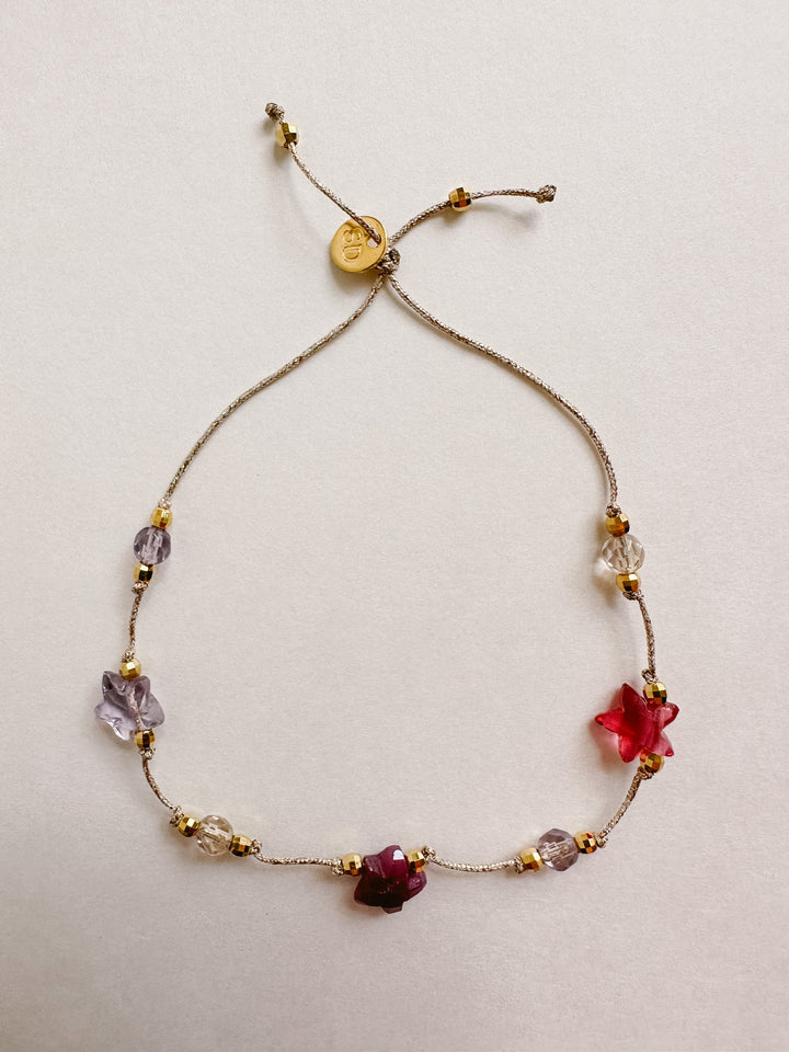 Martha Gemstone Bracelet - Three Stars Ruby