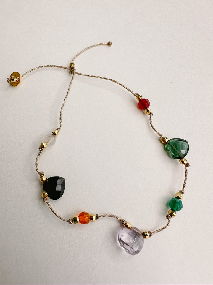 Martha Gemstone Bracelet - Three Hearts Green Tourmaline