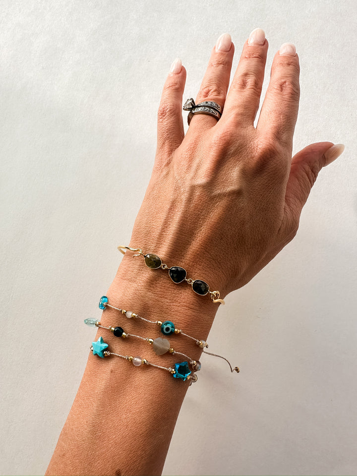 Martha Gemstone Bracelet - Three Stars Turquoise