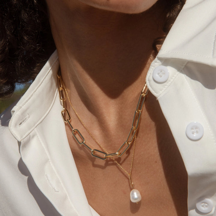 Allegra Necklace - Extra Chunky Paperclip Necklace