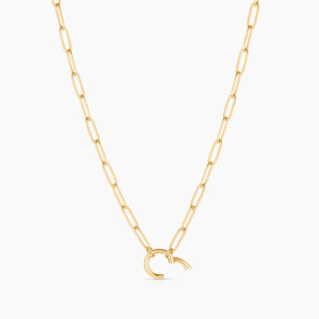 18" Finn - Thin Paperclip Charm Necklace