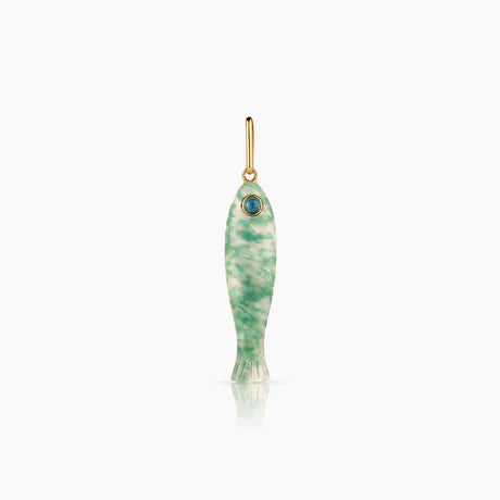 Fortuna Green Dot Fish Charm