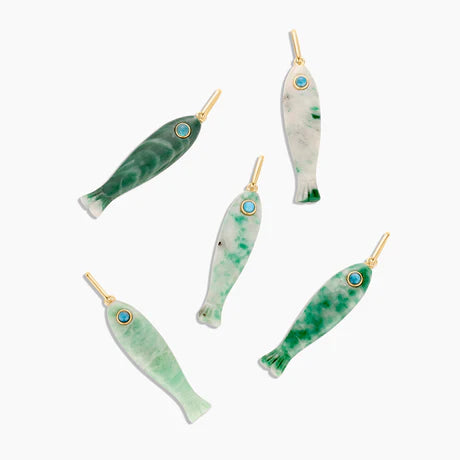 Fortuna Green Dot Fish Charm