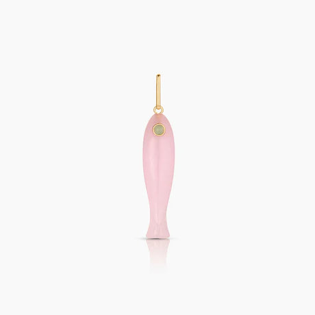 Fortuna Pink Jade Fish Charm