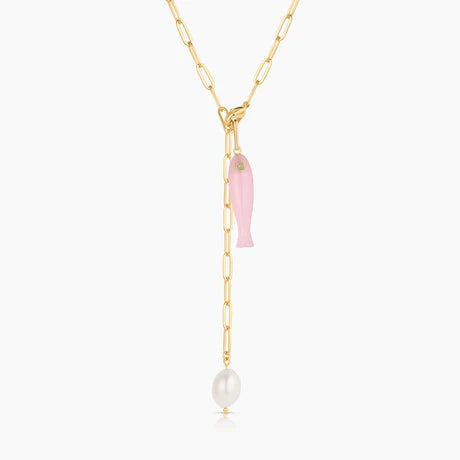 Fortuna Pink Jade Fish Charm