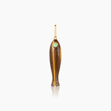 Fortuna Tiger's Eye Fish Charm