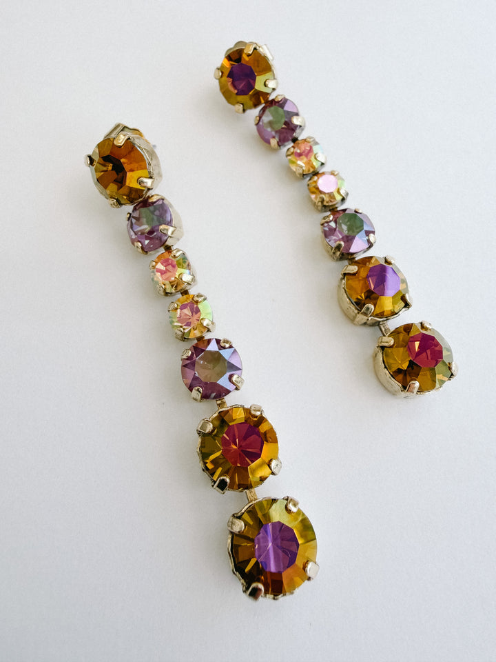 Collins Earrings Maroon