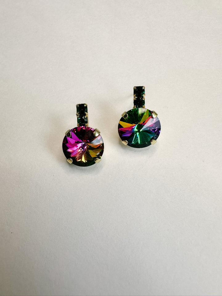 Dee Earrings in Vitrail Emerald