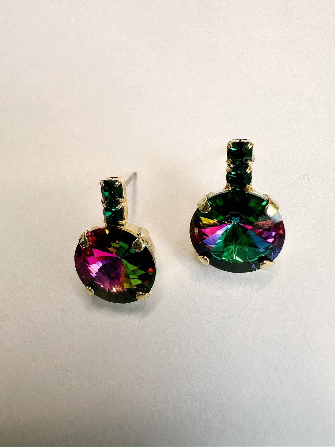 Dee Earrings in Vitrail Emerald