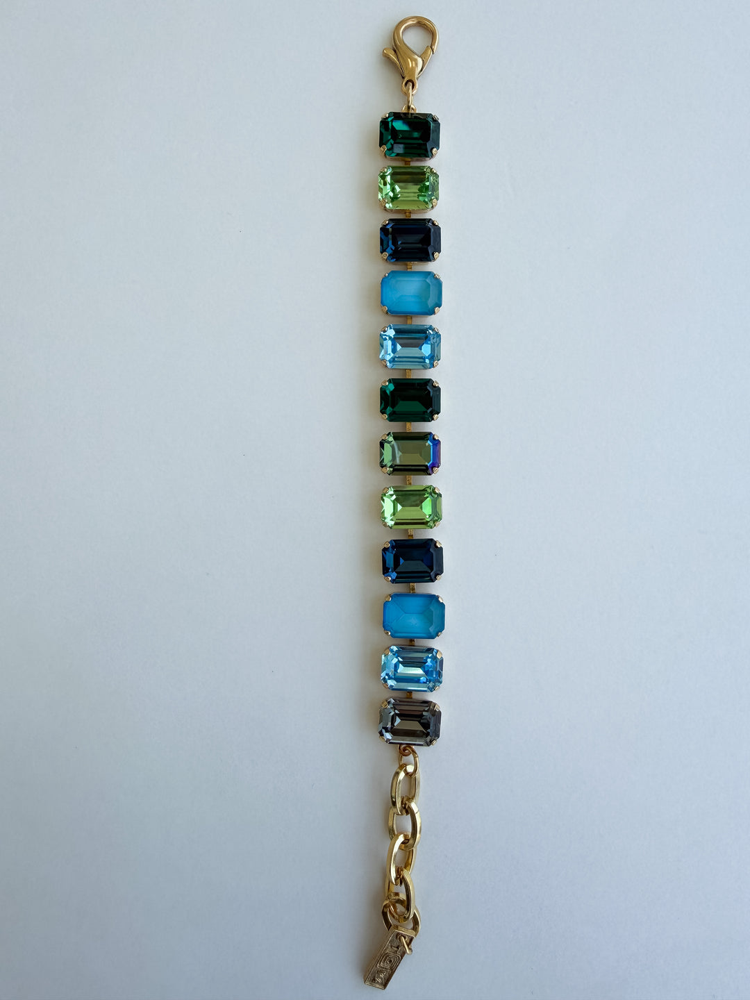 Erina Crystal Bracelet - Blue Green Mix