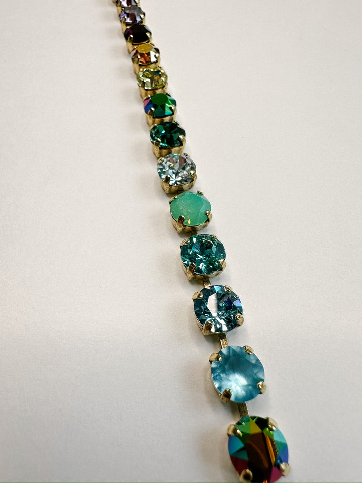 Izzy Crystal Bracelet - Rainbow Ombre