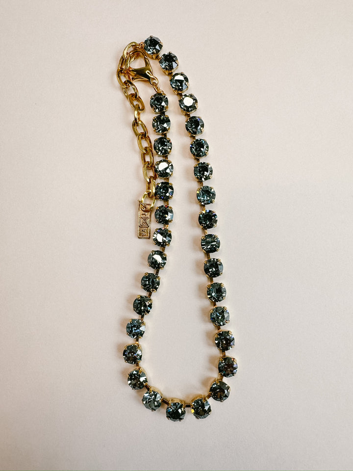 Oakland Crystal Necklace - Aquamarine Lustre