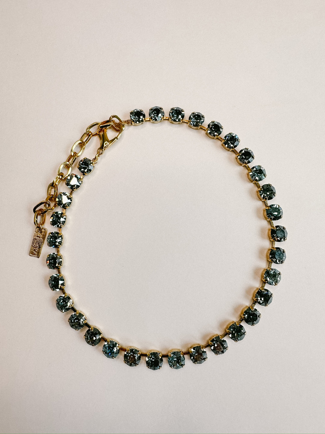 Oakland Crystal Necklace - Aquamarine Lustre