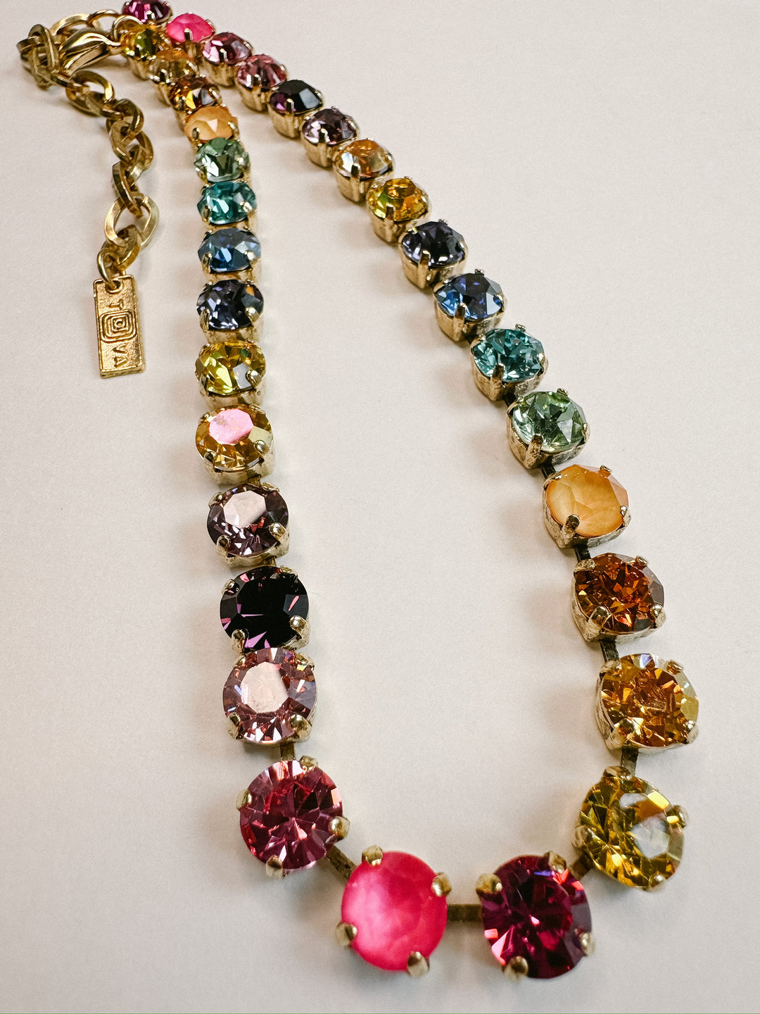 Oakland Crystal Necklace - Watermelon Mix