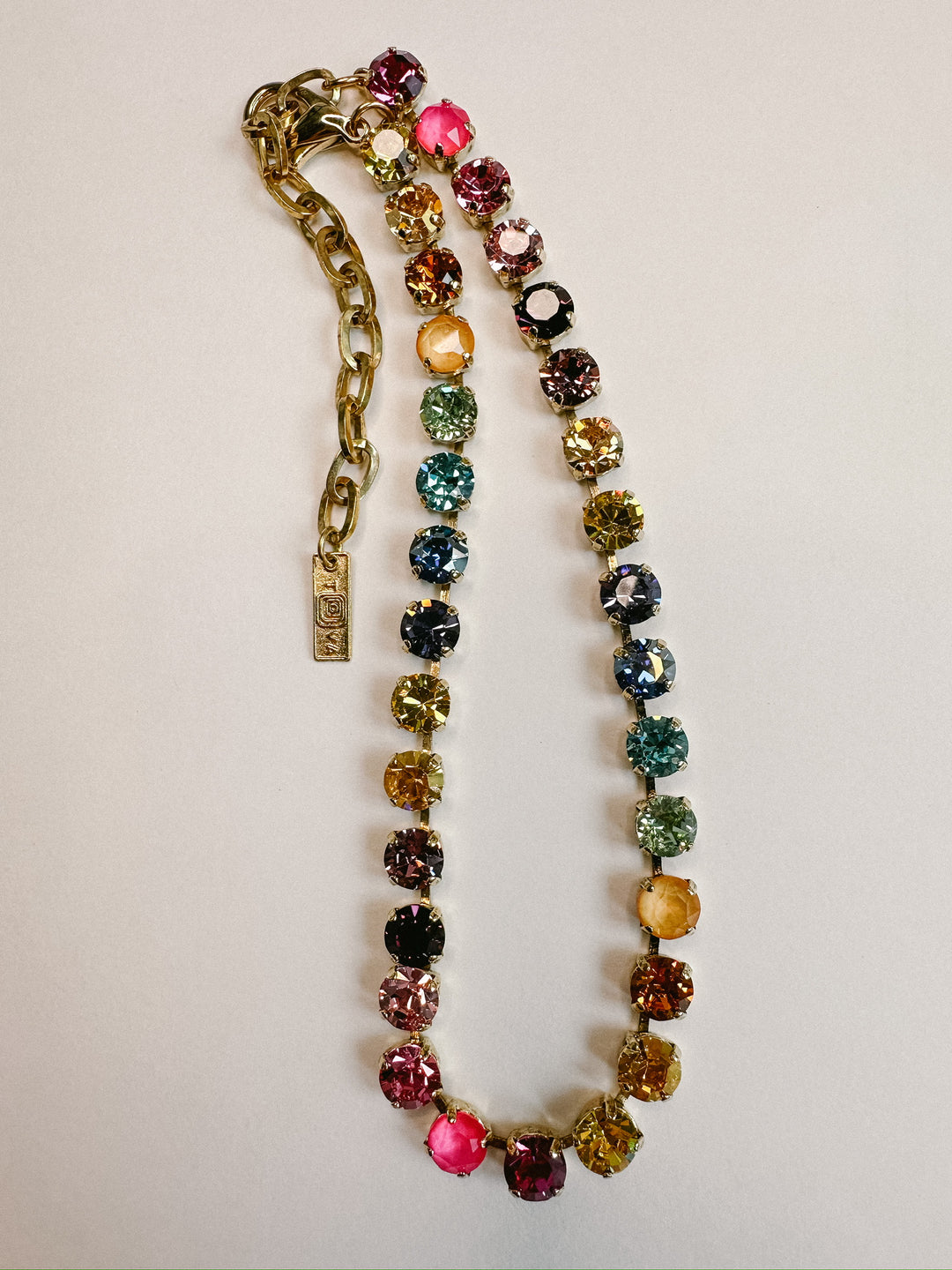 Oakland Crystal Necklace - Watermelon Mix