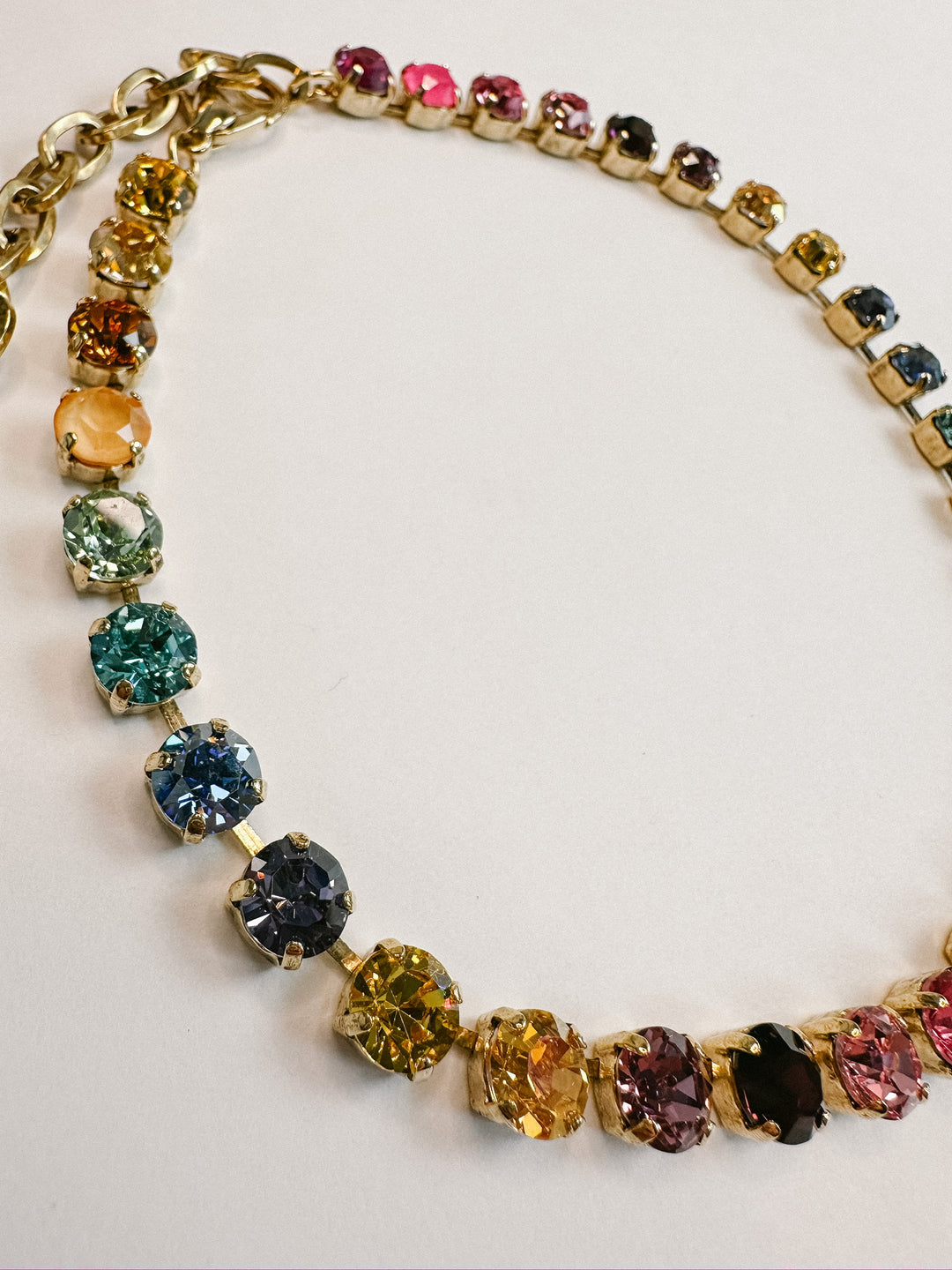 Oakland Crystal Necklace - Watermelon Mix