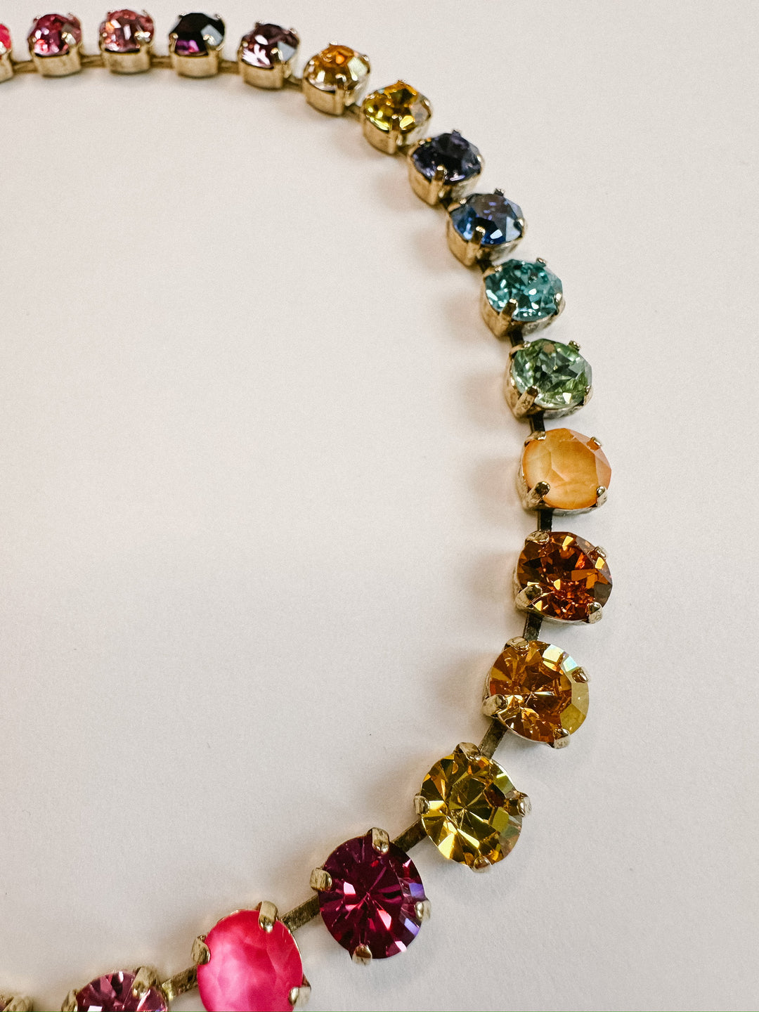 Oakland Crystal Necklace - Watermelon Mix