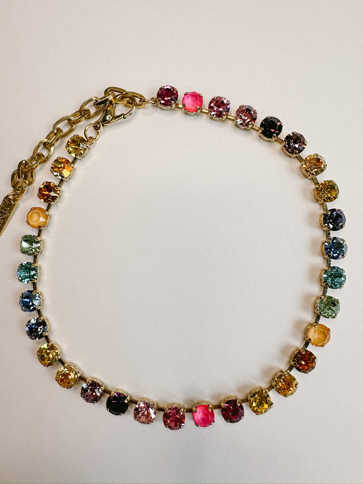 Oakland Crystal Necklace - Watermelon Mix